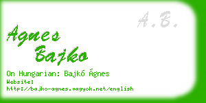 agnes bajko business card